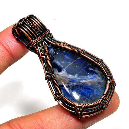 Serenity’s Whisper – Sodalite Copper Pendant