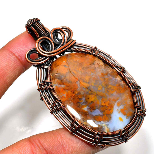 Ember’s Haven – Jasper Copper Pendant