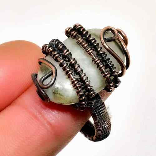 Luna’s Embrace – Oxidized Copper Moonstone Ring