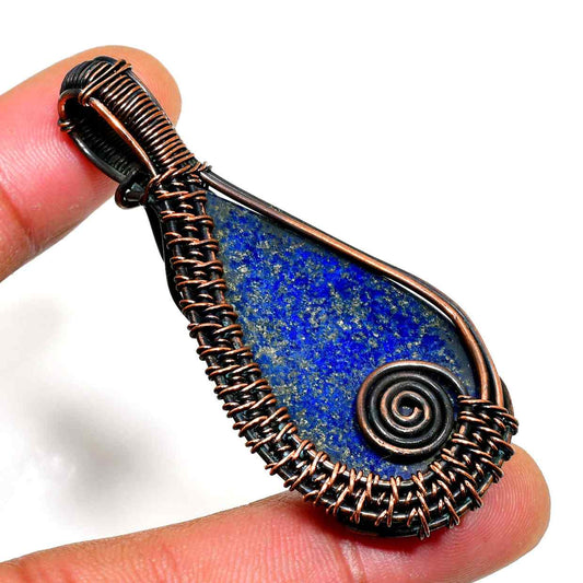 Serenity’s Gaze – Lapis Lazuli & Copper Pendant