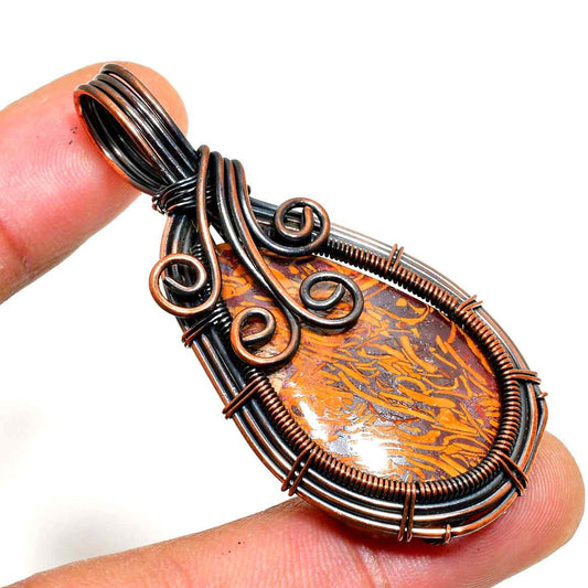 Terra’s Embrace – Jasper Copper Pendant