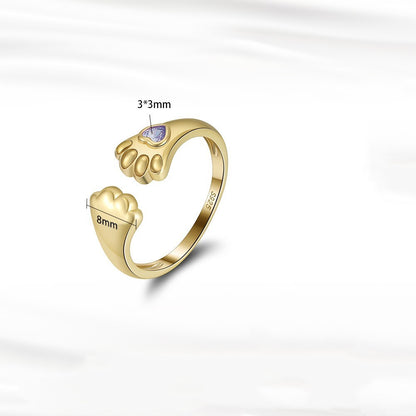 Personalized Paw Love Ring