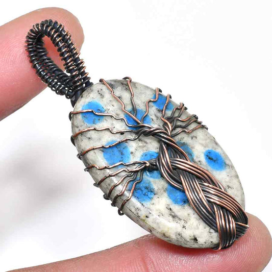 Gaia’s Embrace – Natural Stone Tree of Life Pendant