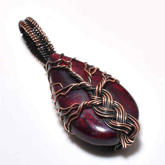 Crimson Guardian – Garnet & Copper Pendant
