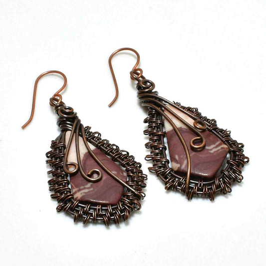 Terra Grace – Copper & Stone Earrings