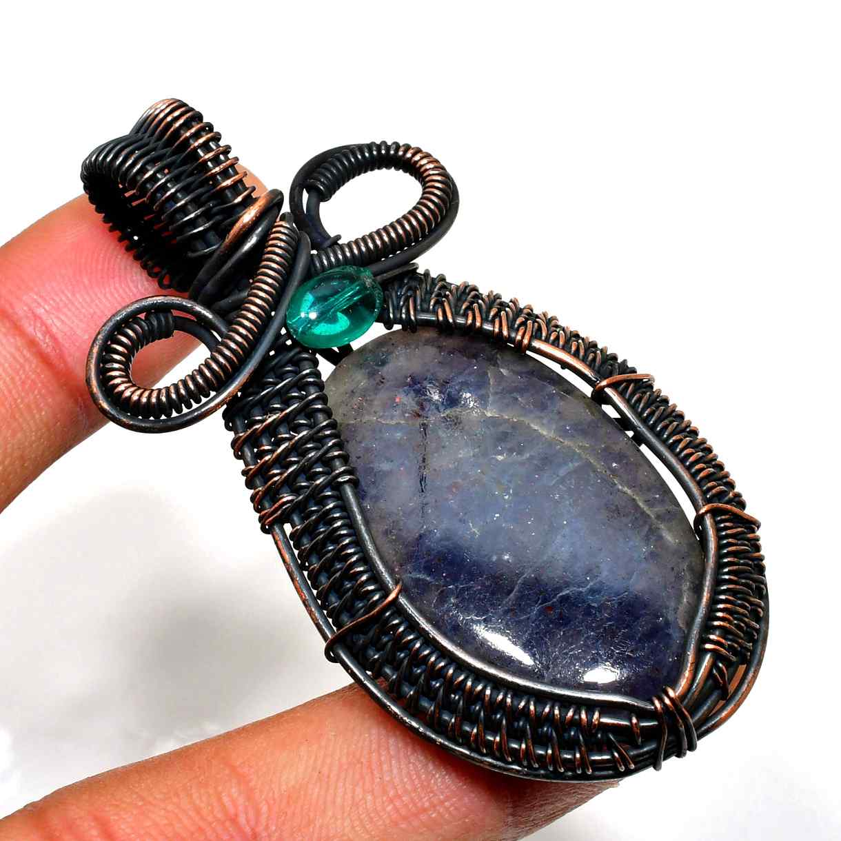 Elysian Dream – Sodalite Copper Pendant