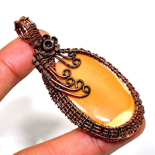 Grounded Grace – Oxidized Copper Agate Pendant