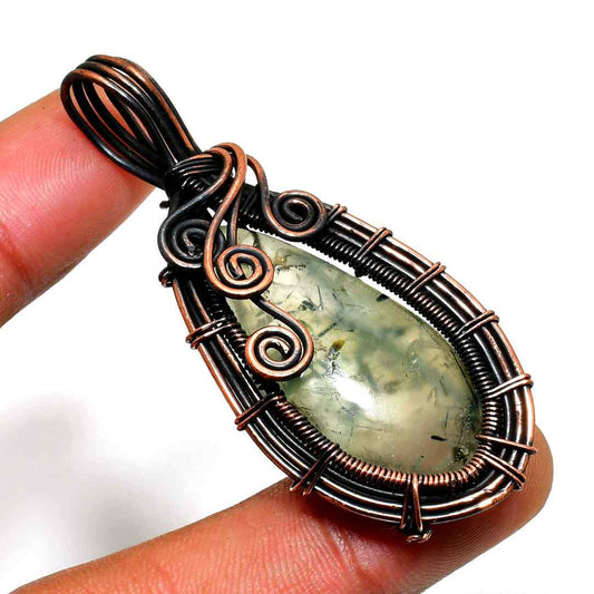 Tidal Harmony – Larimar Copper Pendant