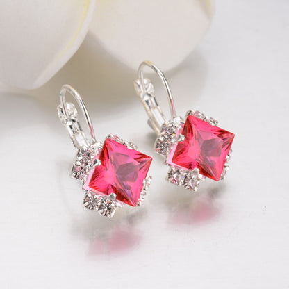 Rhombus Gem Earrings