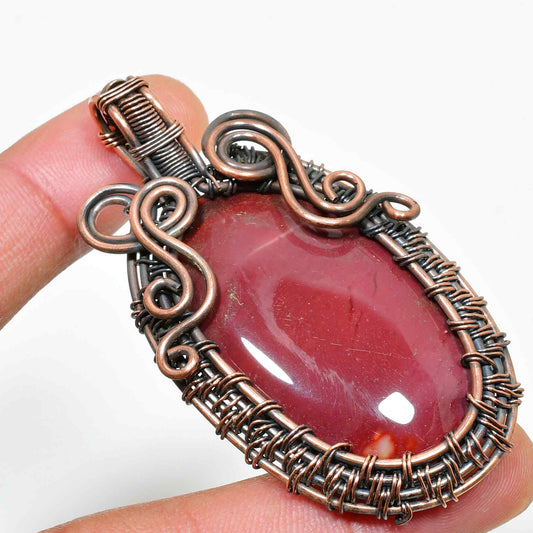 Ezra’s Veil – Jasper Copper Pendant