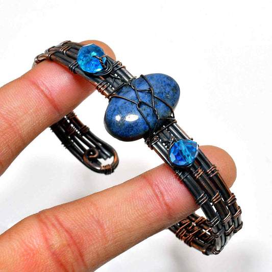 Lapis Serenity – Oxidized Copper Lapis Lazuli Bracelet