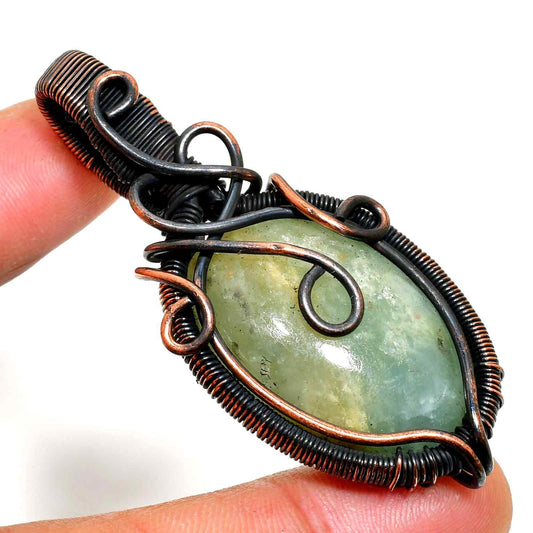 Grounded Grace – Copper & Natural Stone Pendant