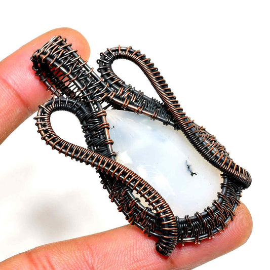 Ezra’s Veil – Hand-Wrapped Amethyst & Copper Pendant