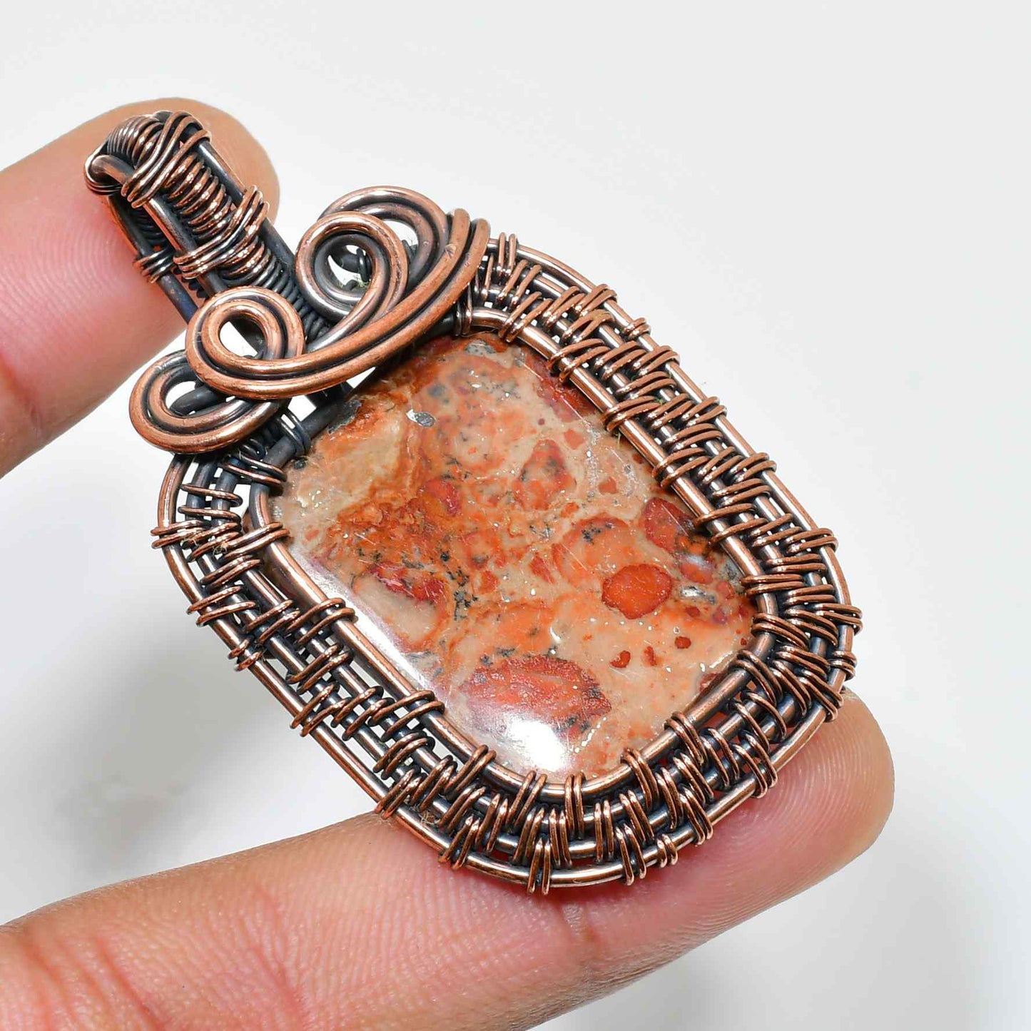 Terra’s Embrace – Jasper Copper Pendant