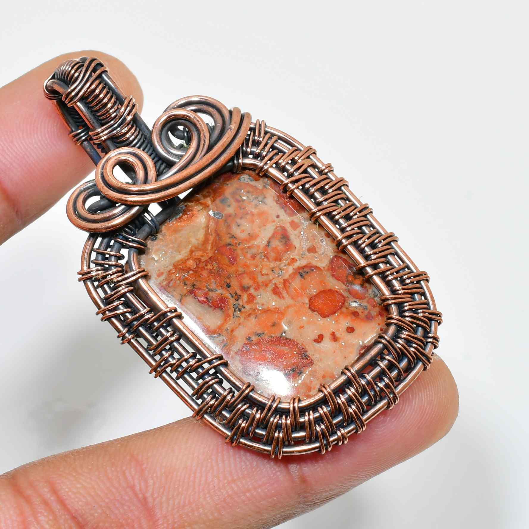 Terra’s Embrace – Jasper Copper Pendant