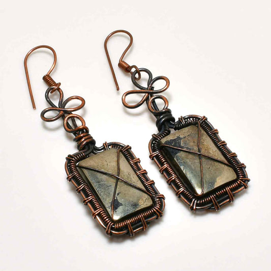 Gaia’s Embrace – Crystal & Copper Earrings