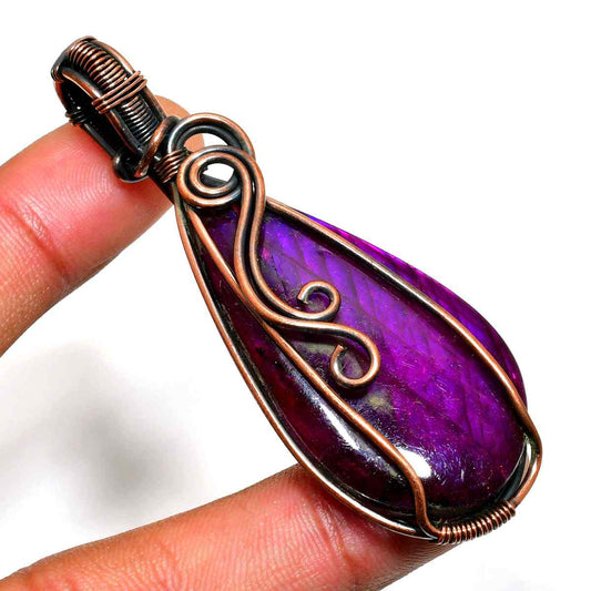 Serenity’s Tear – Amethyst Copper Pendant