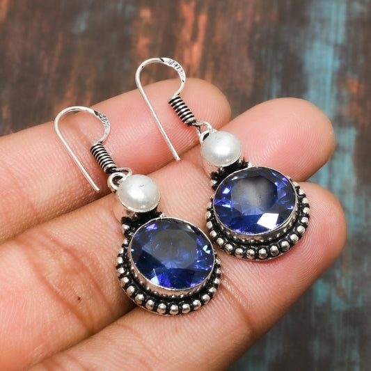 Serenity’s Song – Blue Topaz Sterling Silver Earrings