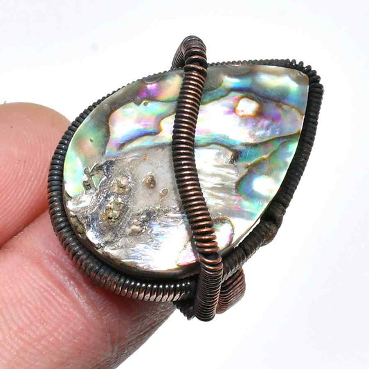 Ocean’s Embrace – Abalone Copper Ring