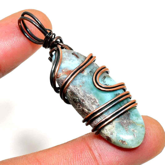 Tranquil Tide – Turquoise Copper Pendant