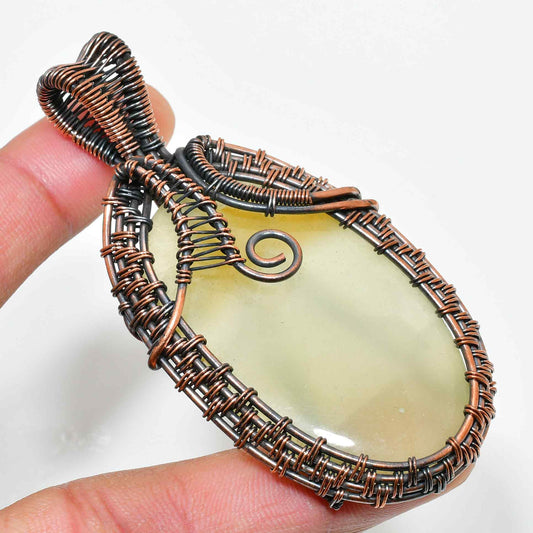 Selene’s Embrace – Oxidized Copper Amethyst Pendant