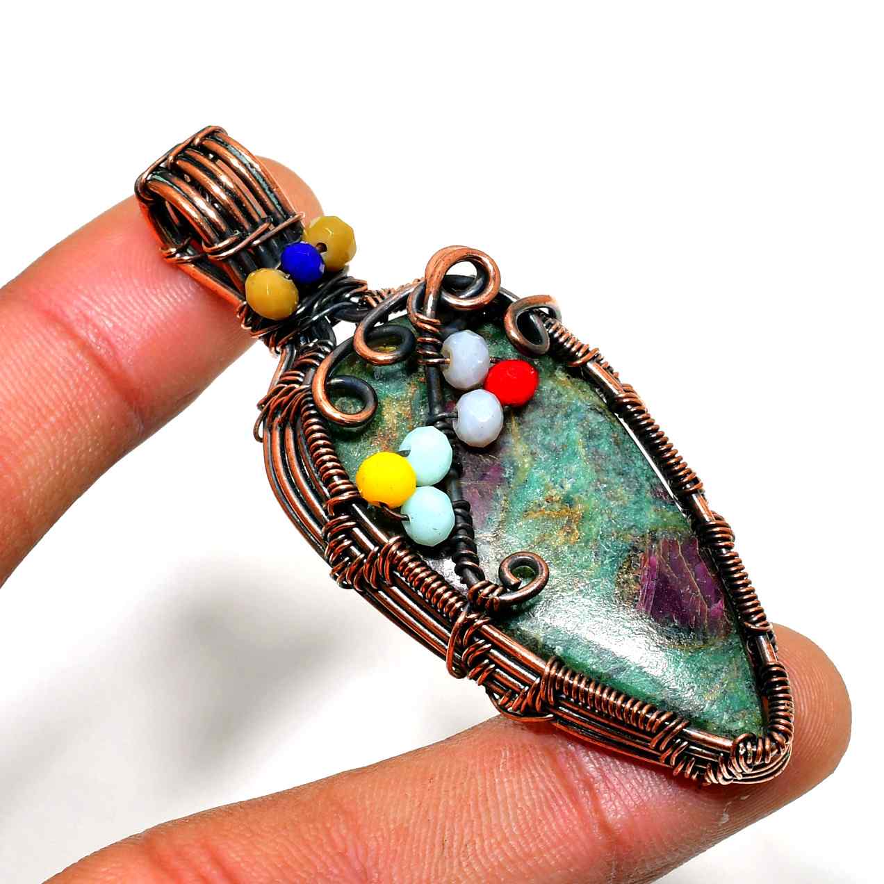 Gaia’s Embrace – Natural Crystal Wirework Pendant