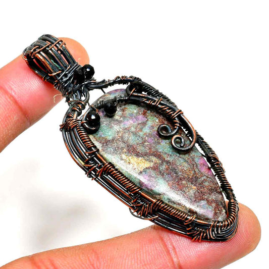 Tranquil Tides – Ocean Jasper Wire-Wrap Pendant