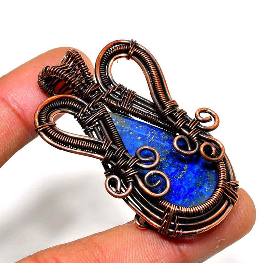 Wisdom’s Embrace – Lapis Lazuli & Copper Pendant