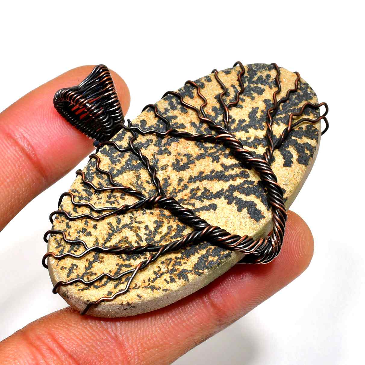 Gaia’s Roots – Copper-Wrapped Tree of Life Pendant