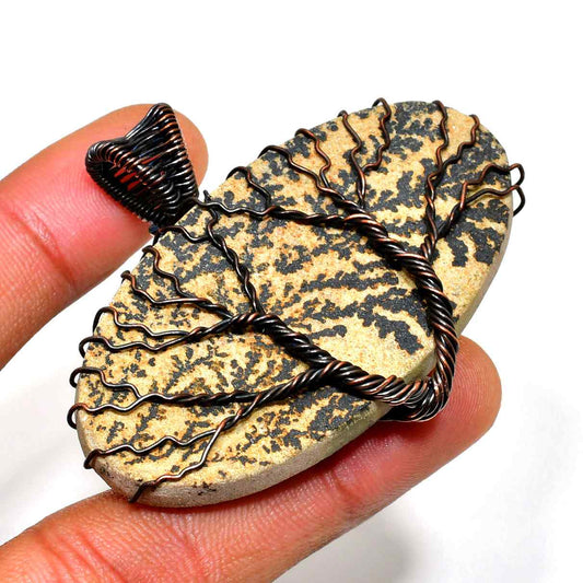 Gaia’s Roots – Copper-Wrapped Tree of Life Pendant