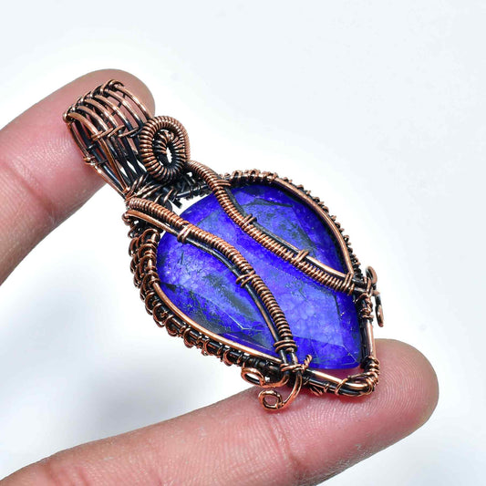 Ezra’s Veil – Lapis Lazuli & Copper Pendant