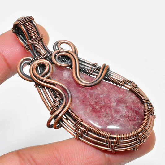Ember’s Embrace – Ruby Copper Pendant