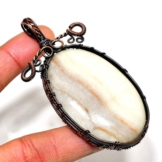 Nature’s Harmony – Copper Wrapped Stone Pendant