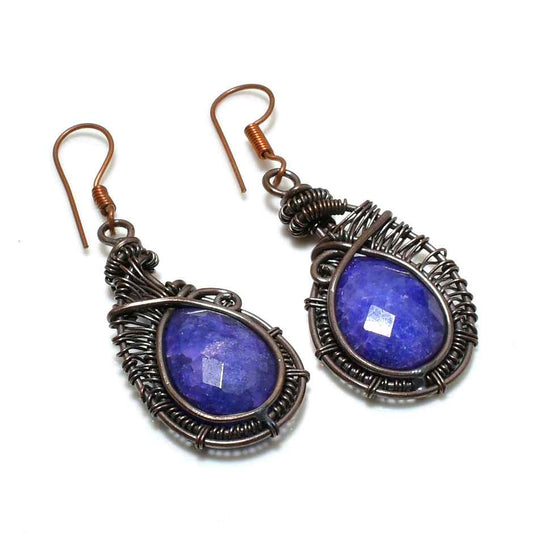 Serenity’s Embrace – Amethyst Copper Earrings