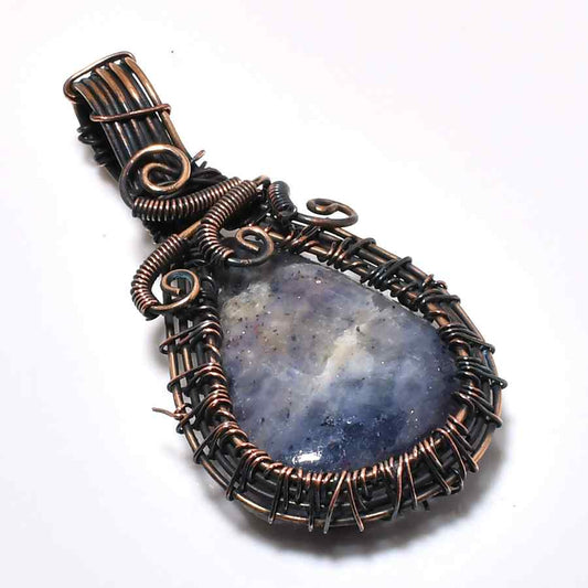 Nature’s Embrace – Oxidized Copper Stone Pendant