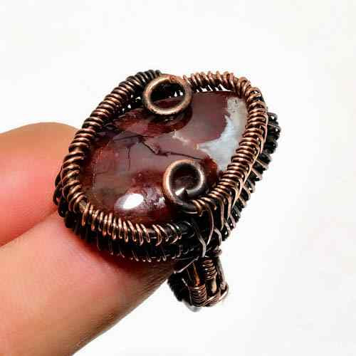 Terra’s Embrace – Antique Copper Jasper Ring