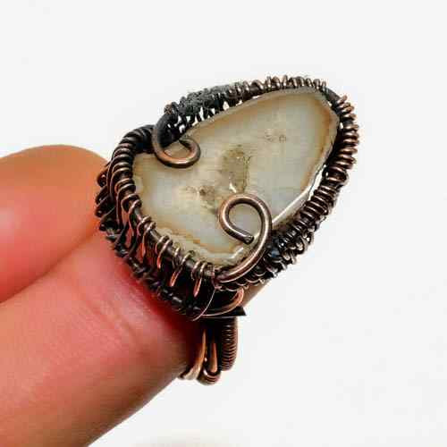 Gaia’s Embrace – Copper Agate Ring