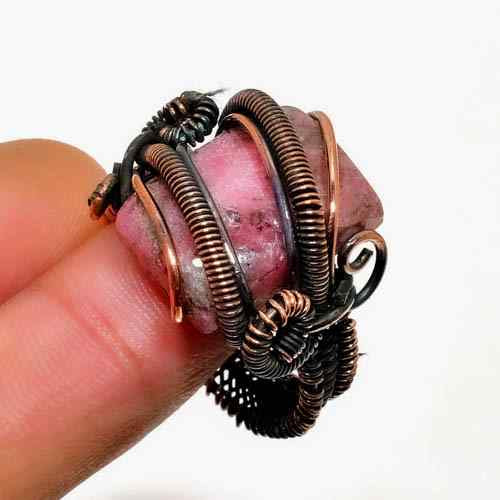 Ezra’s Veil – Rose Quartz & Copper Pendant