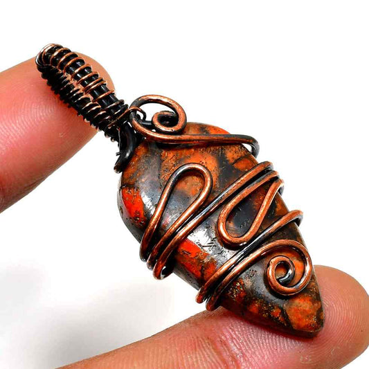 Earth’s Embrace – Jasper & Copper Pendant