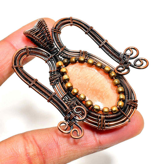 Aurora’s Halo – Oxidized Copper Amethyst Pendant