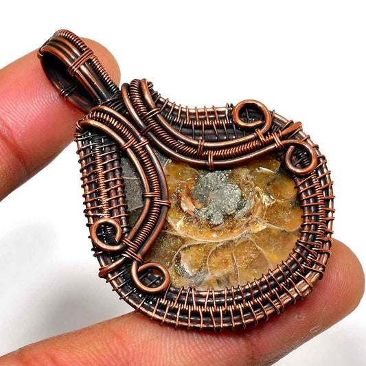 Earth’s Memory – Fossil Copper Pendant