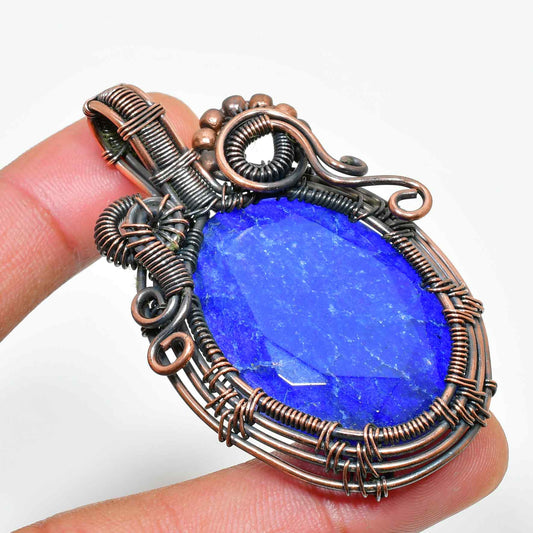 Celestial Harmony – Lapis Lazuli & Copper Pendant