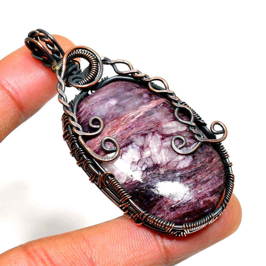 Celeste’s Dream – Amethyst Copper Pendant