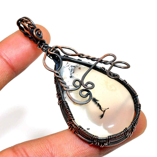 Ethereal Balance – Agate & Copper Pendant