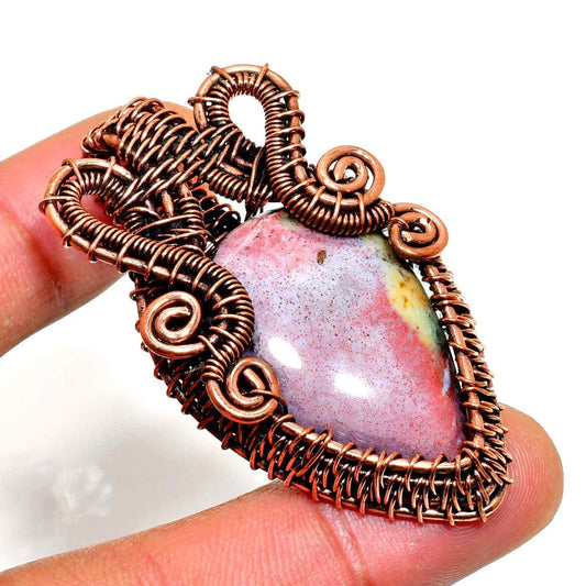 Terra’s Embrace – Jasper Copper Pendant