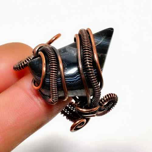 Mystic Guardian – Obsidian Copper Pendant