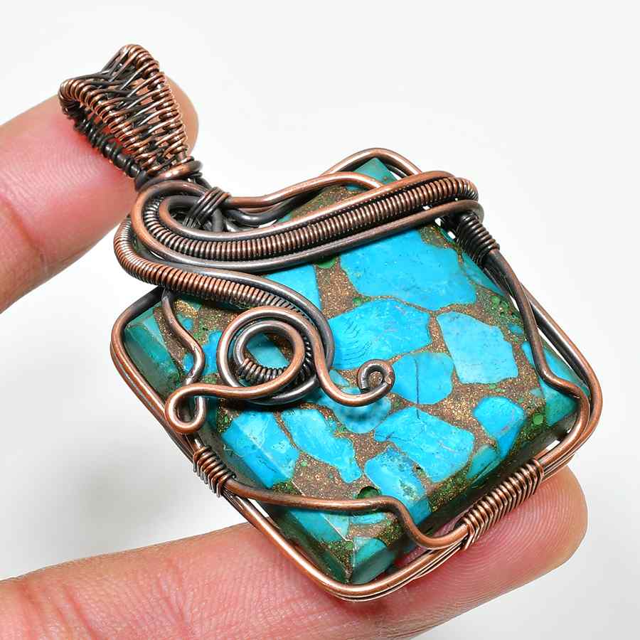 Sierra’s Whisper – Turquoise Copper Pendant