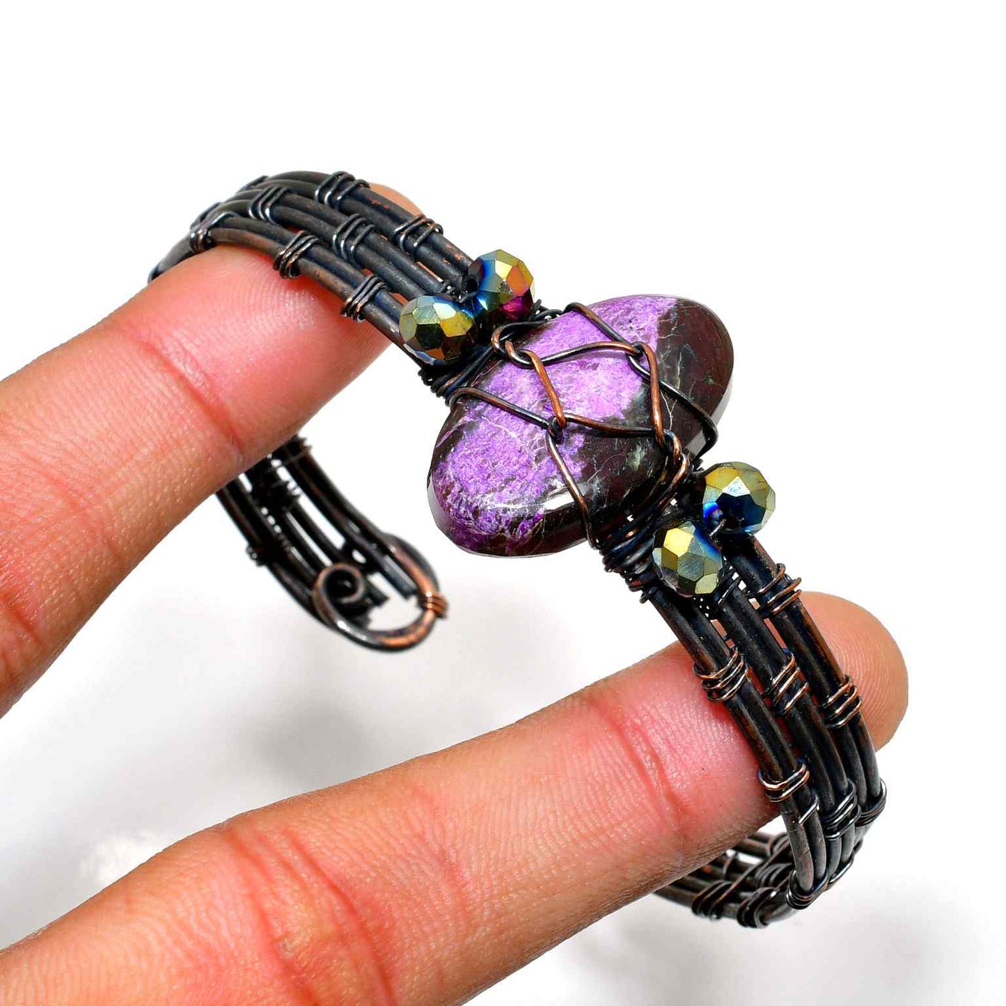 Serenity’s Embrace – Amethyst Copper Bracelet