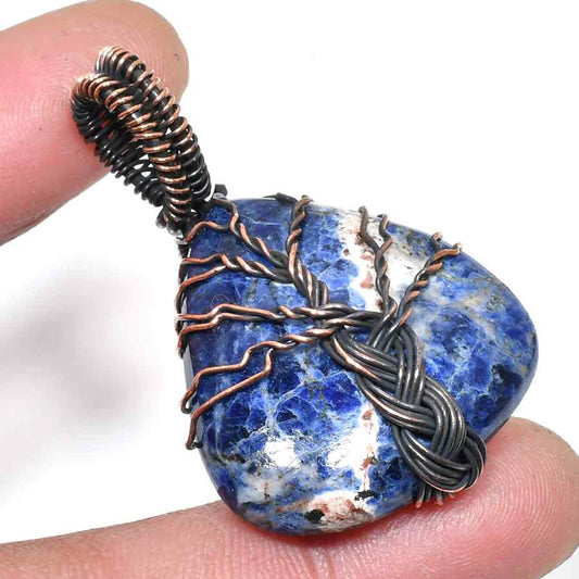 Cosmic Calm – Lapis Lazuli Copper Pendant