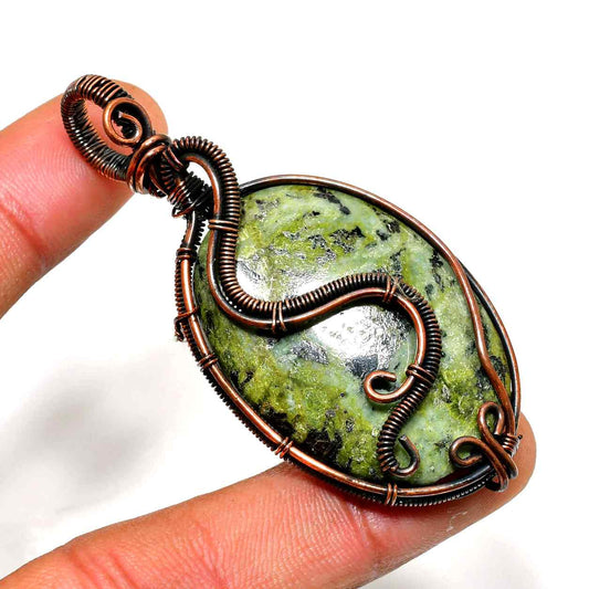Gaia’s Harmony – Greenstone Copper Pendant